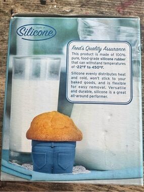 Silicone Muffin/Cupcake Mold - set of four “blue jeans” fun and functional!